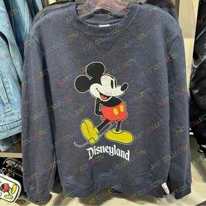 NWT Disneyland Mickey Mouse Vintage Navy Blue Sweatshirt